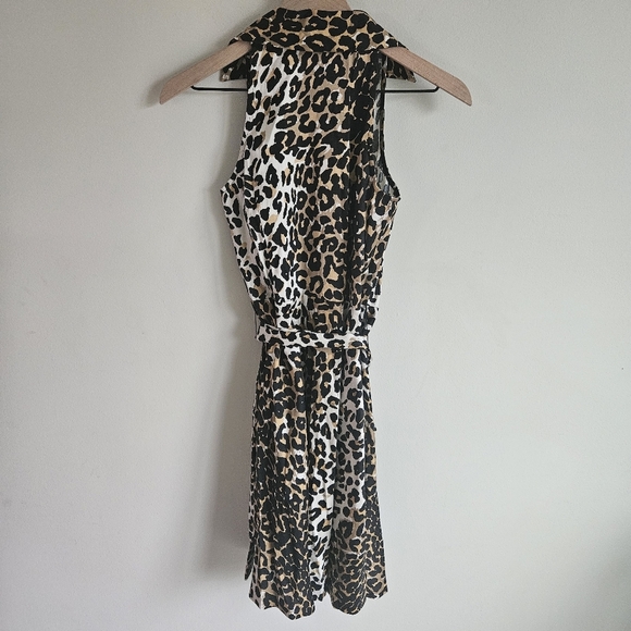 INC International Concepts Leopard Print Sleeveless Shirtdress - Picture 8 of 8